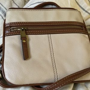 Tignanello tan & brown crossbody purse